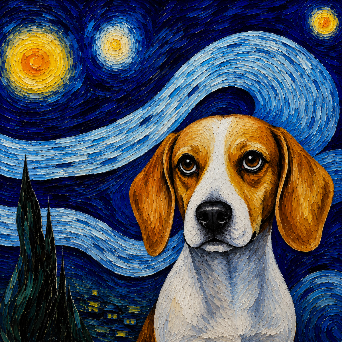Starry Beagle Tote Bag
