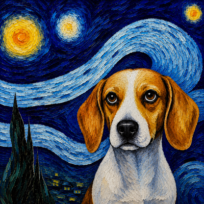 Starry Beagle Tote Bag