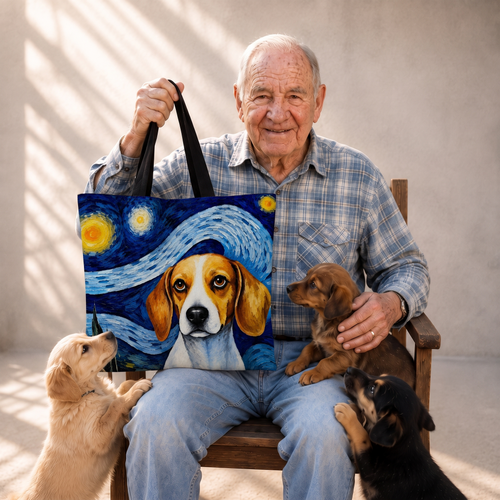 Starry Beagle Tote Bag